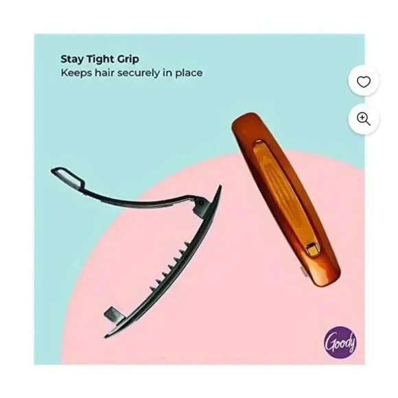 Goody Large Hair Barrettes, 2-Count - Slideproof and Lock-In Place (New) - Picture 5 of 5